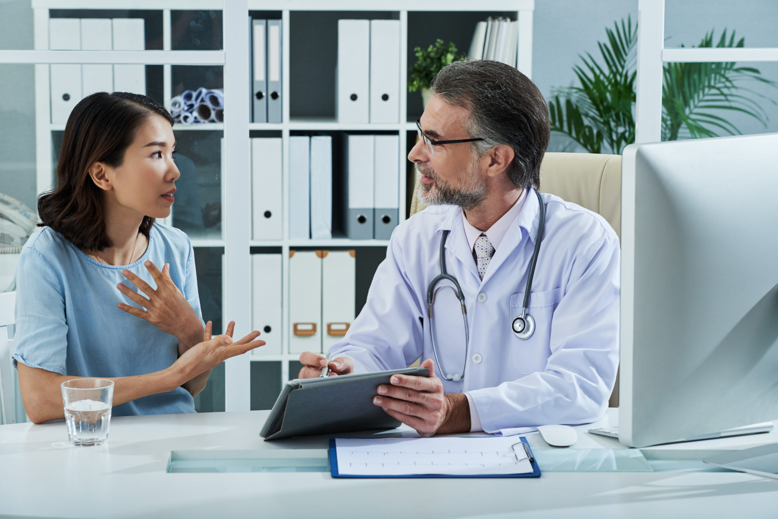 Complaining to doctor